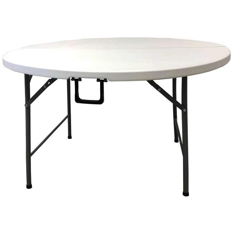 HOMELUX 710091 Folding Resin Table, Round, 120 cm Height 74 cm