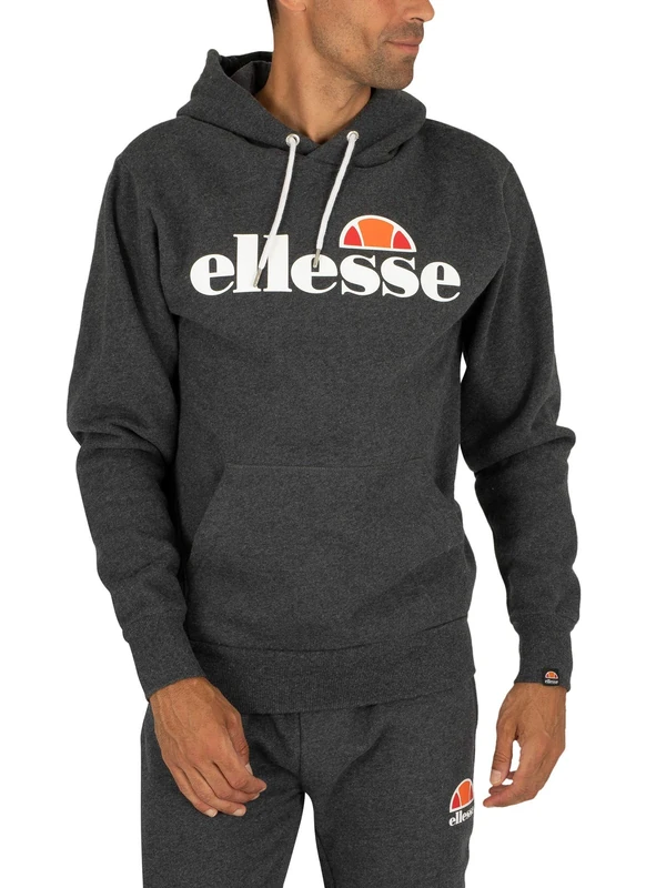 Ellesse Men's Gottero Hoody, Dark Grey Marl, S UK