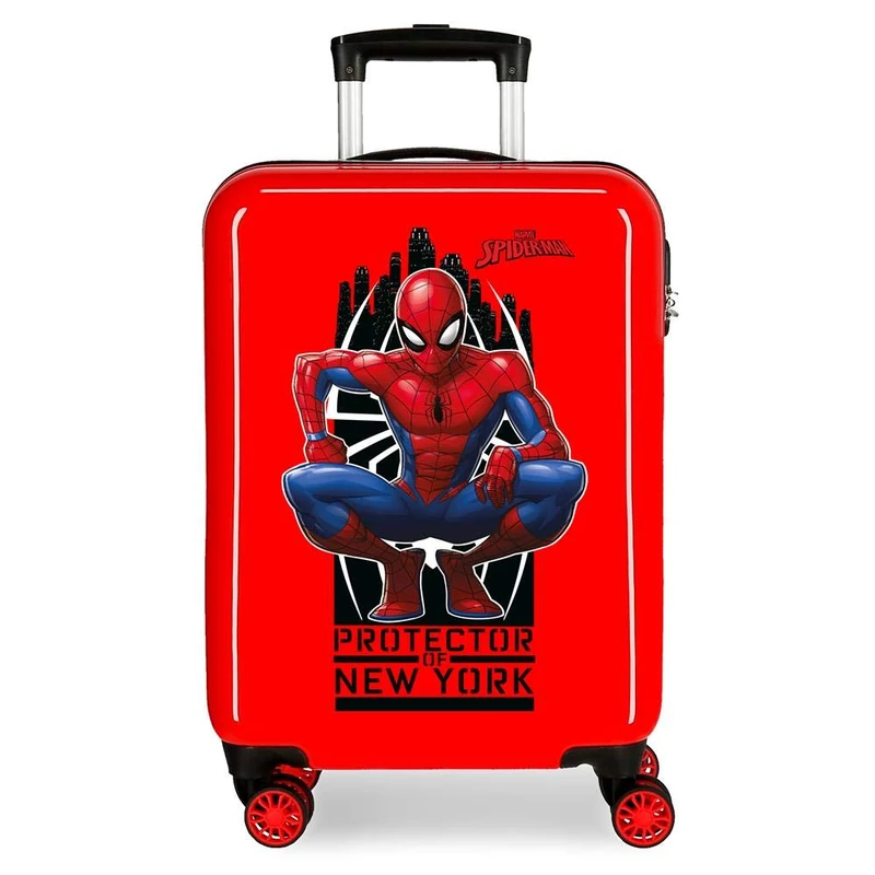 Marvel Spiderman Geo Red Cabin Suitcase 37 x 55 x 20 cm Rigid ABS Combination Lock 34 Litre 2.6 kg 4 Double Wheels Hand Luggage