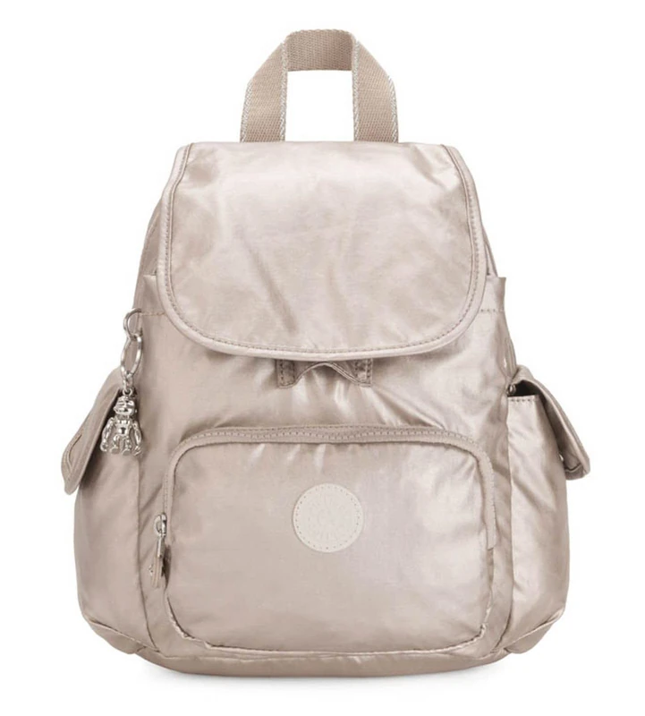 Kipling CITY PACK MINI Small backpack, Metallic Glow (Silver)