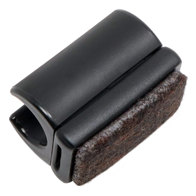 Adsamm® / 32 x saddle feet with felt pads / ø for round tubes 0.47 - 0.51 '' (12 - 13 mm) / black / round / quality furniture glides for tubular steel chairs