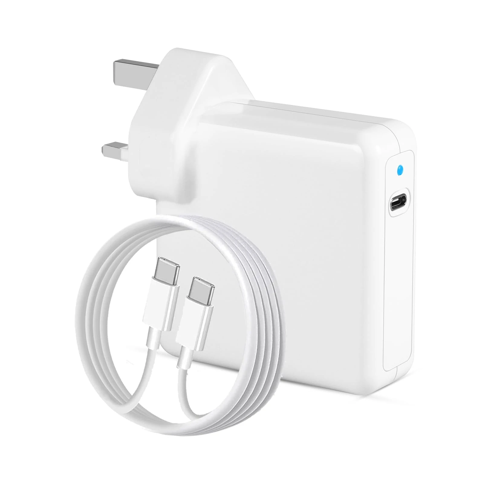 MacBook Pro Charger 96W USB C Faster Charger Block Power Adapter For MacBook Pro Air 13 14 15 16 inch 2024 2023 2022 2021 2020, M1 M2 M3 M4 Laptop New iPad Pro Include Type C Cable