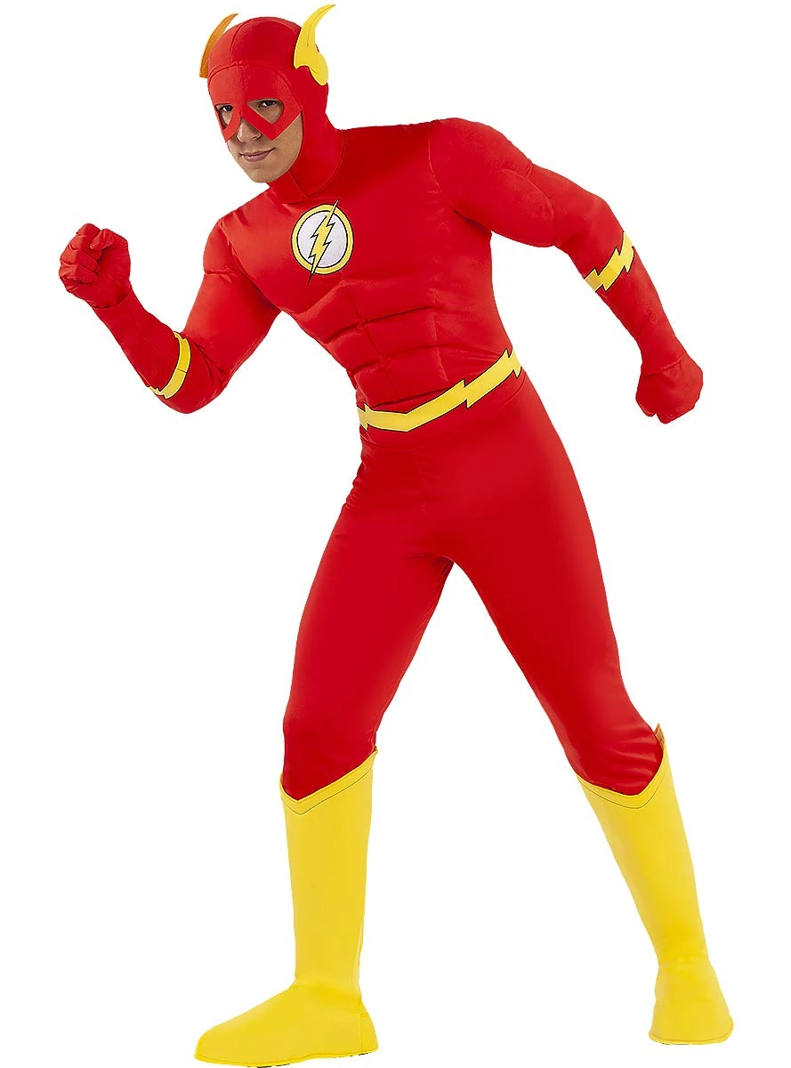 Funidelia | Flash costume 100% OFFICIAL for man size L Superheroes, DC Comics, Justice League, costume accessory - Fun costumes for your parties