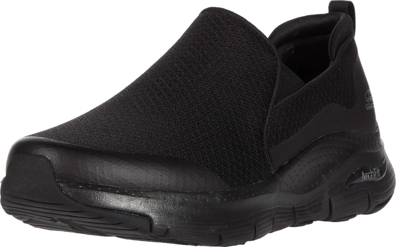 Skechers Men's Arch Fit Banlin Trainers,Black Mesh/Black Synthetic/Trim,12 UK