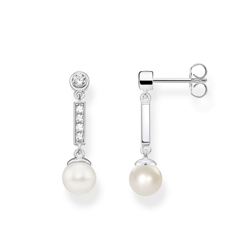 Thomas Sabo Women Stud Earrings Pearl 925 Sterling Silver H2092-167-14