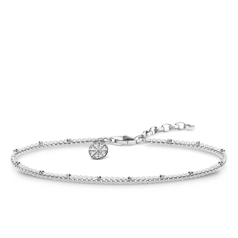 Thomas Sabo Unisex Bracelet Karma Wheel 925 Sterling Silver KA0007-001-21