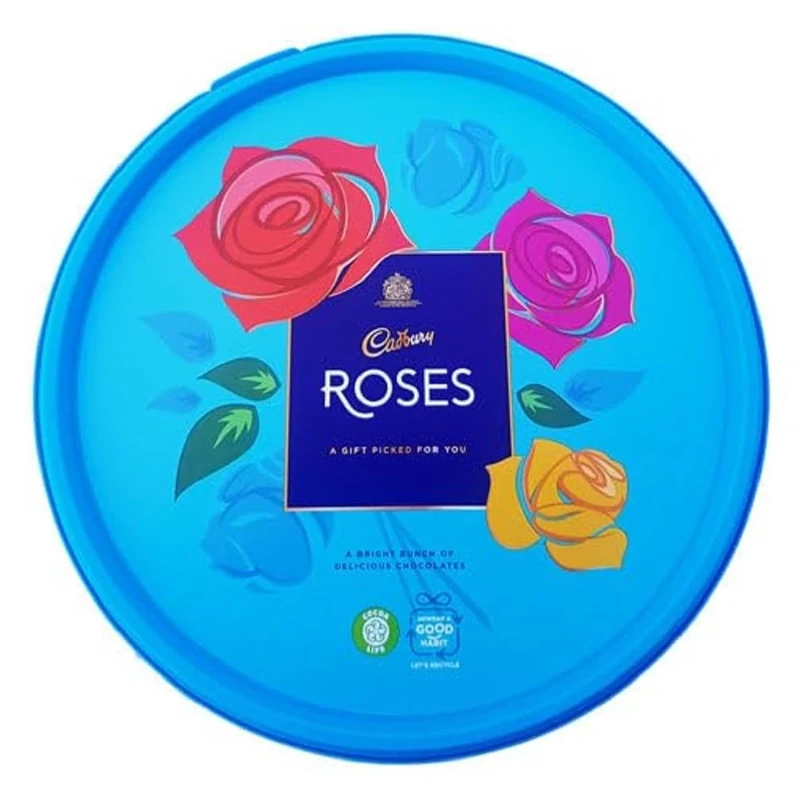 Cadbury Roses Tub, OFFICIAL, Assortment of Brightly-Wrapped Chocolates in Various Flavours for Sharing on Festive Occasions, 600 g