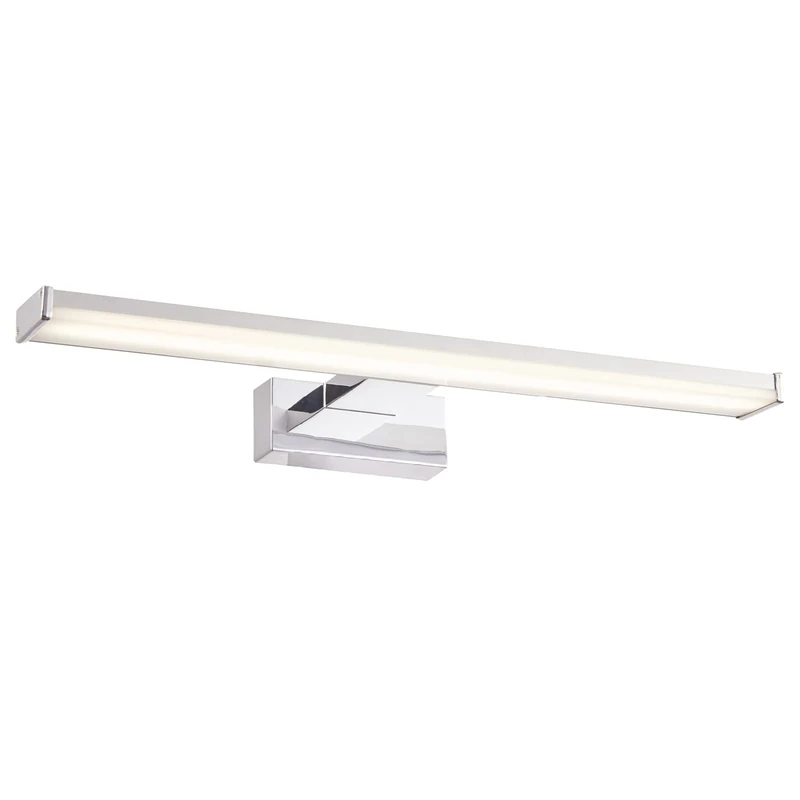 National Lighting Rigby LED Over Mirror Light IP44 Cabinet Bathroom Shower Room Chrome Effect Waterproof Vanity Designer Wall Mirror Light - Image 1
