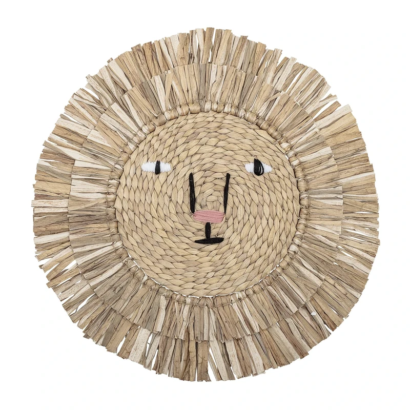 Bloomingville Basir Wall Decoration, Water Hyacinth, Natural, 63 cm (Diameter) - Image 1