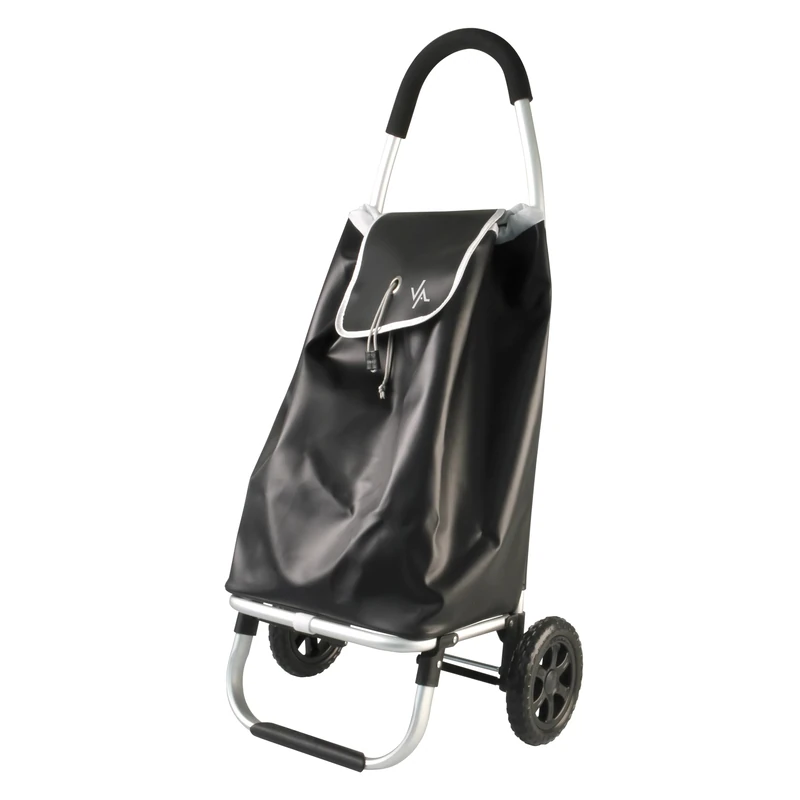 Amig - Folding Shopping Trolley 2 Wheels | 50L Capacity | 15kg Max Load | Lightweight Aluminium | Insulated Bag | Eco-Friendly | Colour Black