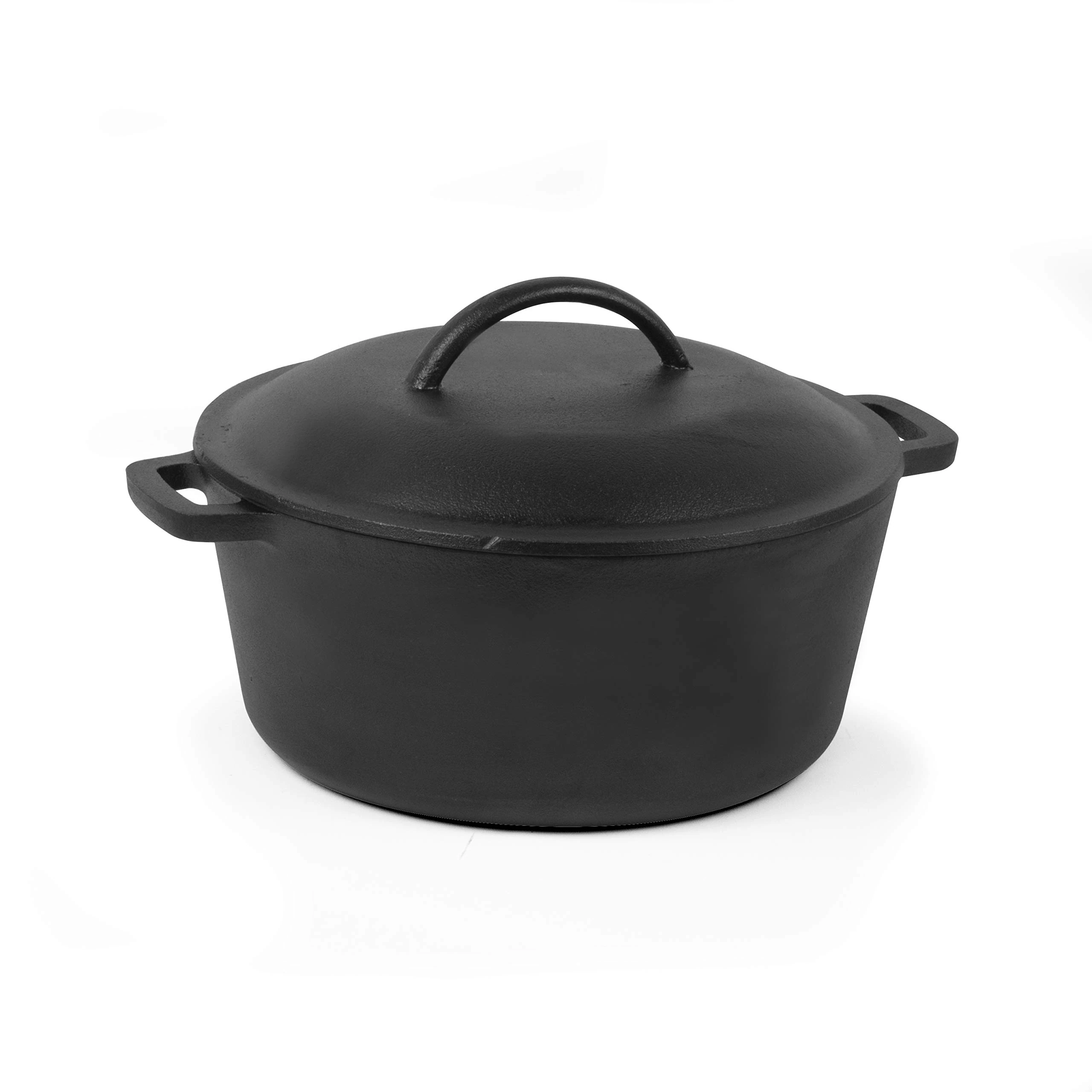 COMMERCIAL CHEF 5-Quart Cast Iron Dutch Oven with Dome Lid and Handles