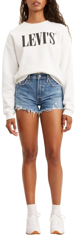Levi's Women's 501 Original Denim Shorts, Oxnard Athens Mid Short, 32W
