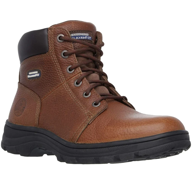 Skechers Men's Workshire Classic Boots, Brown Embossed Leather, 6.5 UK