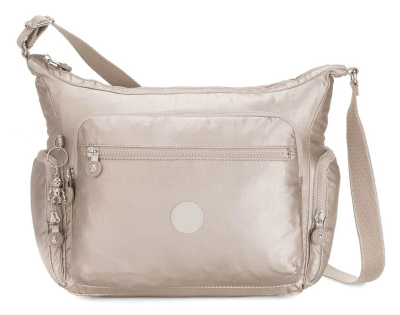 Kipling GABBIE Medium crossbody, Metallic Glow (Silver)