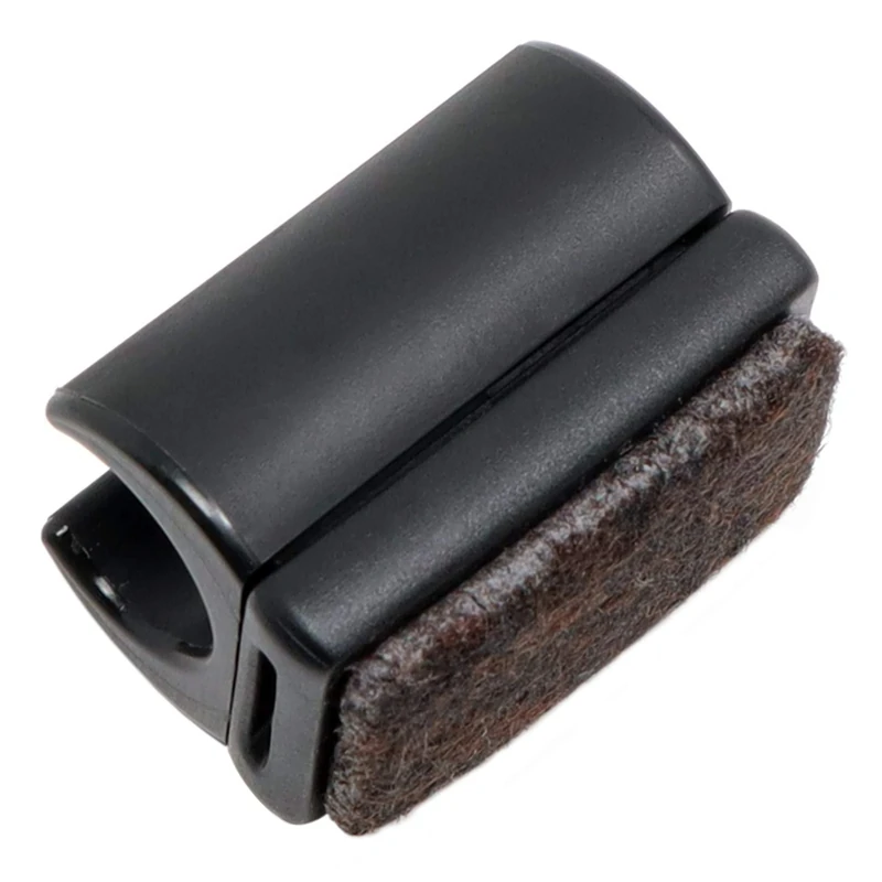 Adsamm® / 100 x saddle feet with felt pads / ø for round tubes 0.47 - 0.51 '' (12 - 13 mm) / black / round / quality furniture glides for tubular steel chairs