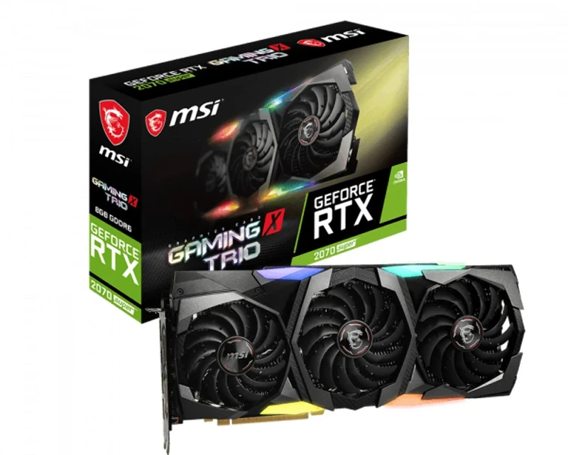 MSI Nvidia RTX2070 Super Gaming X Trio 8GB GDDR6 DP/HDMI PCI Express Graphics Card,Black