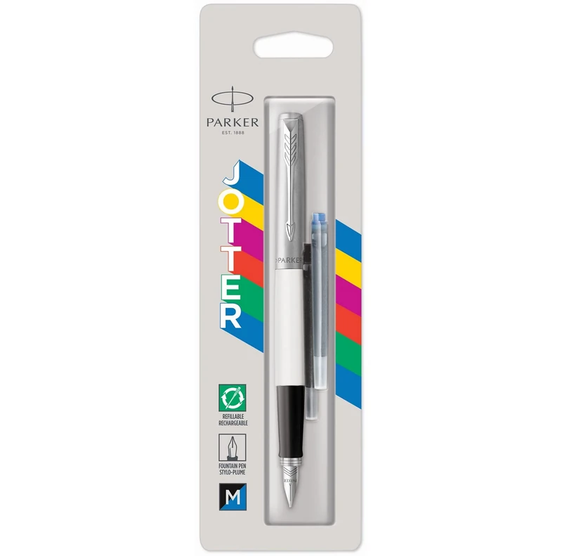 Parker Jotter Originals Fountain Pen - White Medium Nib