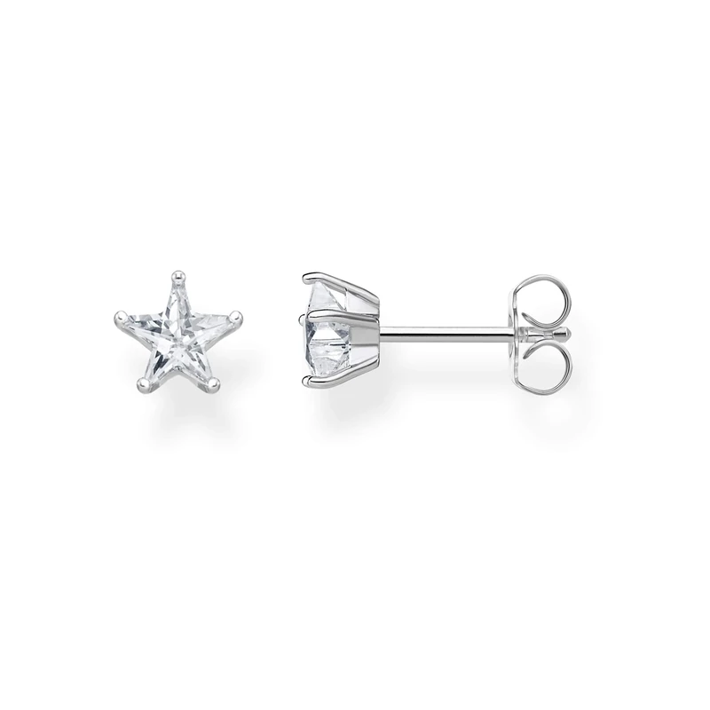 Thomas Sabo Women Stud Earrings Little Stars 925 Sterling Silver H2079-051-14