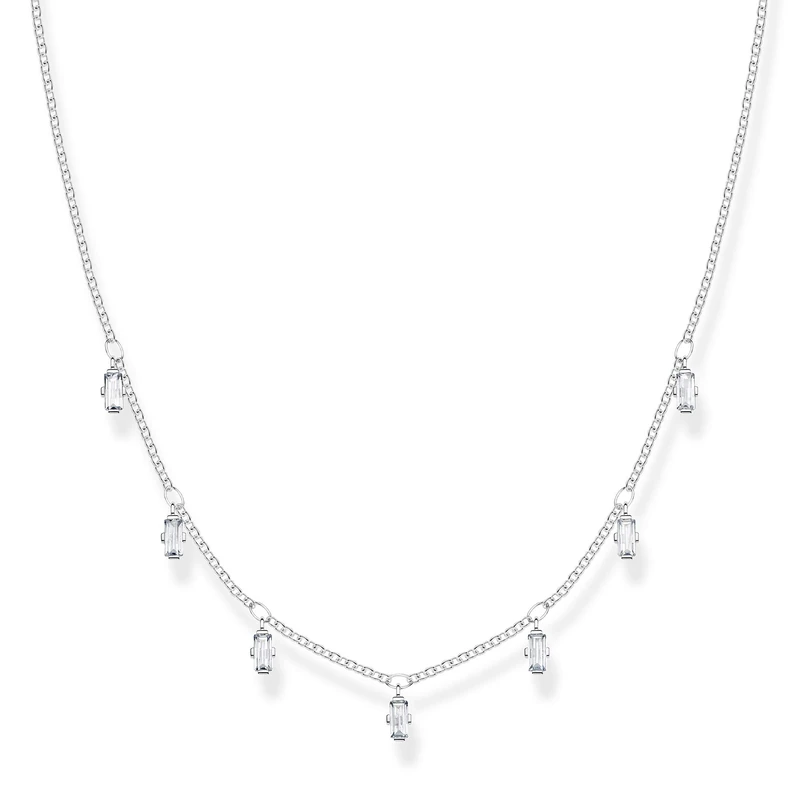 Thomas Sabo Women Necklace Baguette Shape 925 Sterling Silver KE1903-051-14