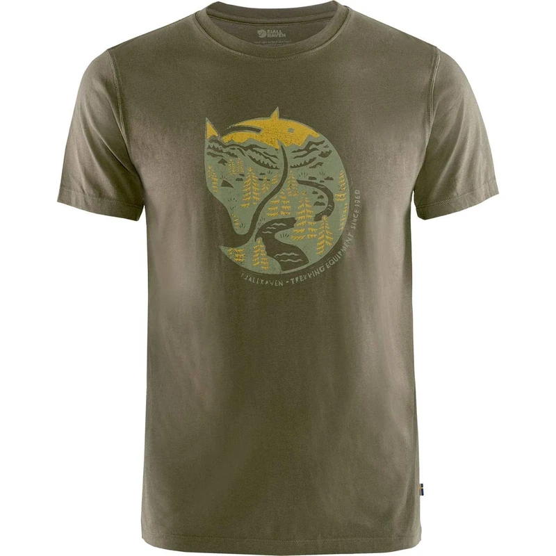 Fjallraven 87220 Arctic Fox T-Shirt M T-Shirt Mens Dark Olive M