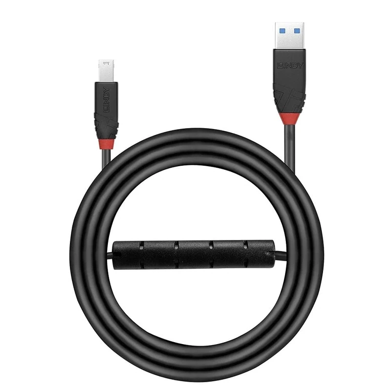 Lindy USB 3.0 Active Cable Slim, Black, 10m