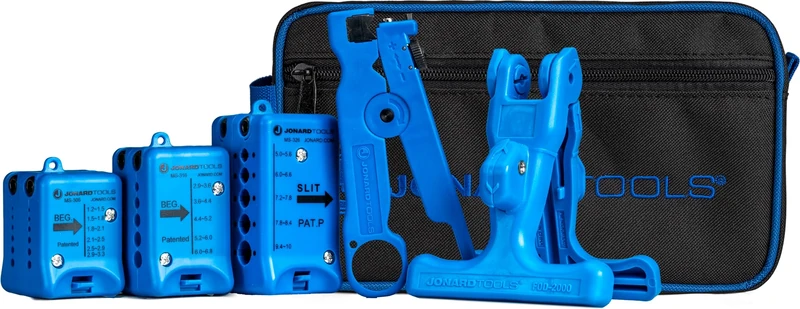 Jonard Tools TK-105, Fiber Optic Mid Span Slit & Ring Tool Kit with Rugged Carrying Case