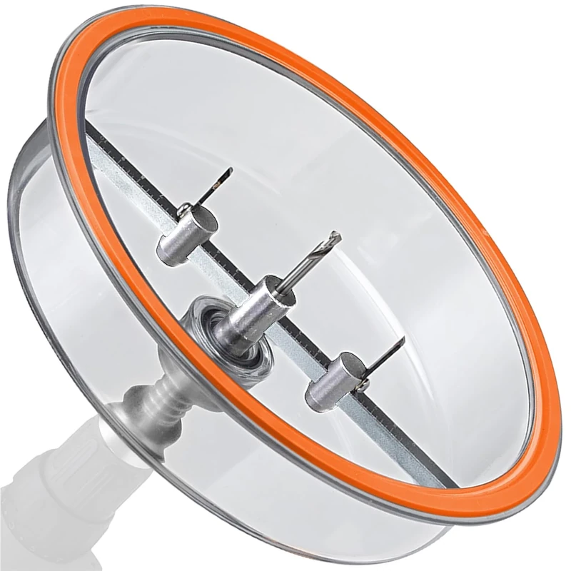 Jonard Tools AHC-10, Professional Grade Round Hole Saw Cutter, Includes Dust Shield and Case, Cuts Plywood Plasterboard Sheetrock Acrylic Up to 1 1/16” Thick, Adjustable Hole Size 2.2” to 10”