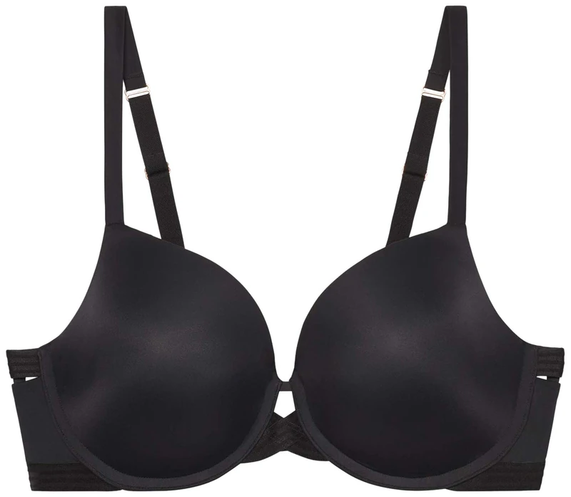 Savage X Fenty Women's T-Shirt Bra, Black Caviar 1083, 42D