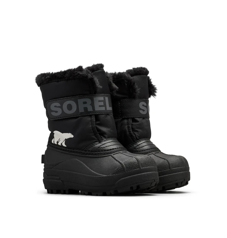 Sorel Unisex Kids Kids Snow Commander Winter Boots, Black Black X Charcoal Children, 11.5 UK