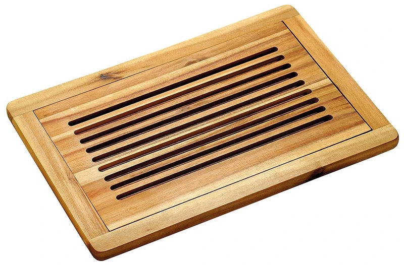 KESPER 28105 Bread Chopping Board with Removable Acacia Wood Cutting Rack 47.5 x 32 x 2 cm