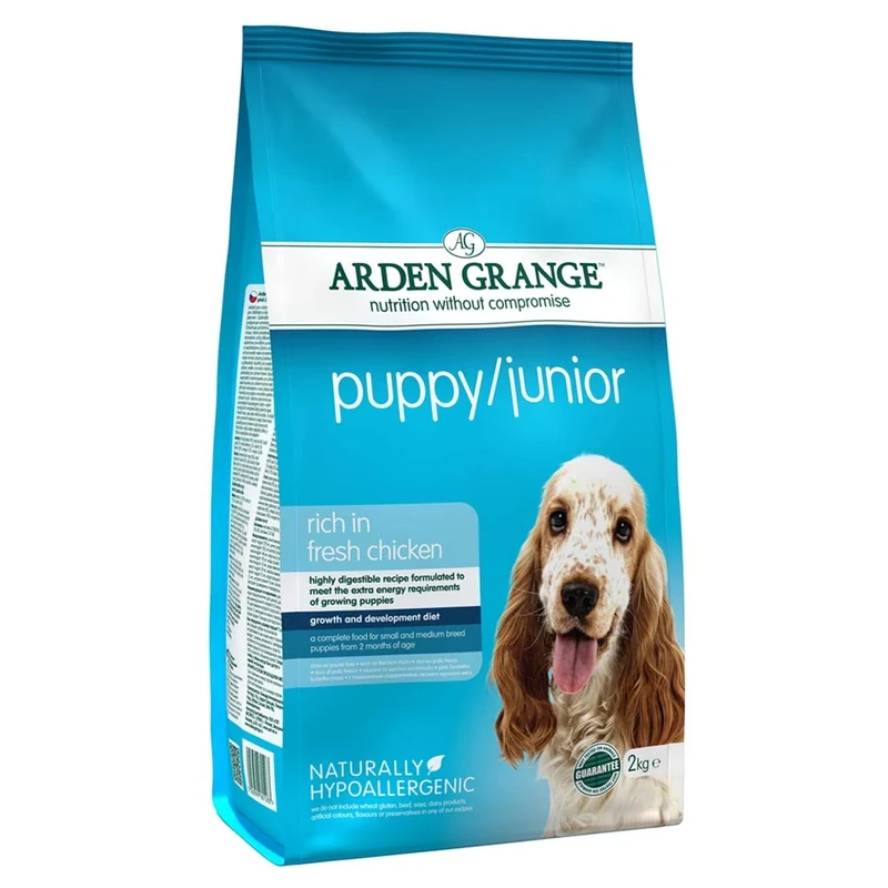 Arden Grange Puppy/Junior Dry Dog Food, Chicken, 2 Kg, Pack of 4