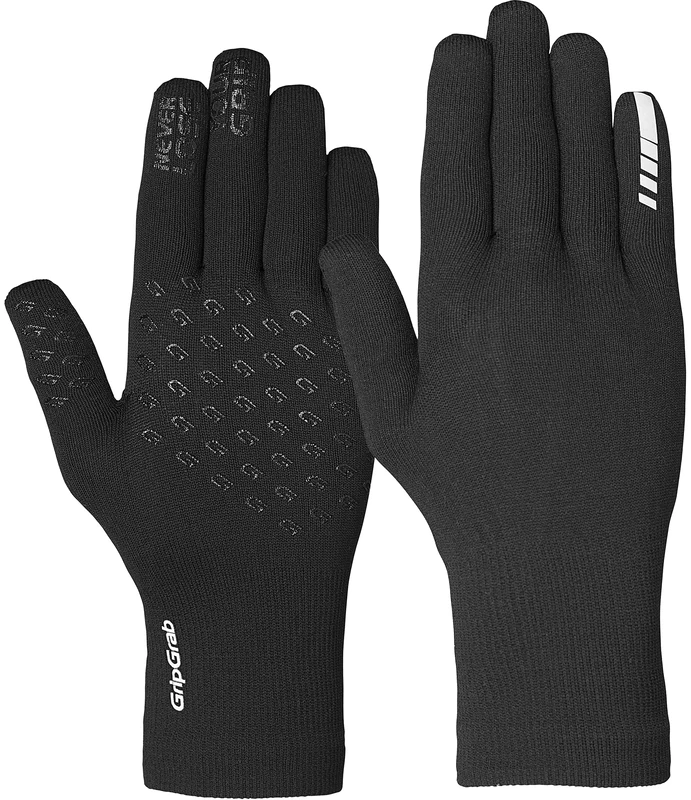 GripGrab Waterproof Knitted Thermal Cycling Gloves Winter Anti Slip Windproof Full Finger Rain Protection Bicycle Glove