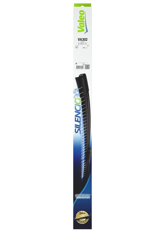 VALEO Silencio Original Aquablade Wiper - VA302 - Kit of Best-in-Class Cleaning and Wiping Performance Wiper Blades 650mm/480mm - Front - Set of 2 Wiper Blades - 572302