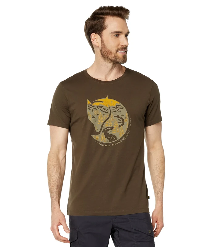 FJALLRAVEN F87220-633 Arctic Fox T-Shirt M Dark Olive XS