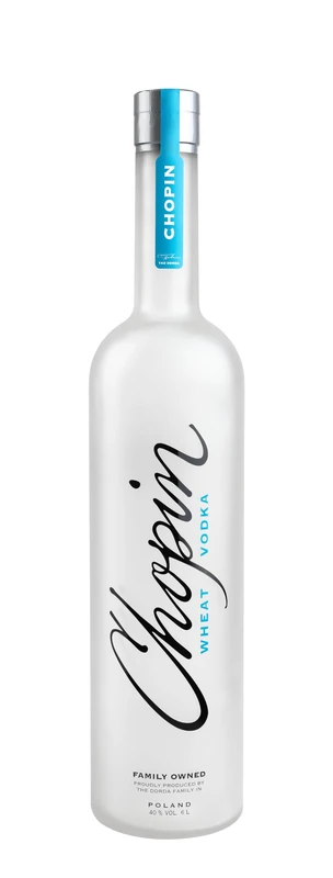 Chopin Wheat Vodka | 40 Percent | 70cl | Premium Polish Vodka with Field-to-Bottle Traceability | Light Bodied and Delicately Floral | Ideal for Gifting