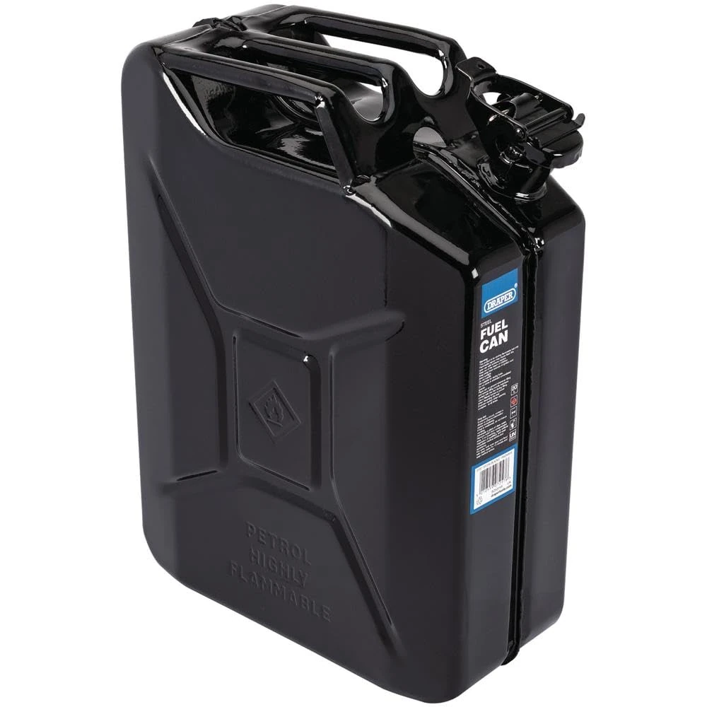 Draper 07257 20L Steel Fuel Can (Black)