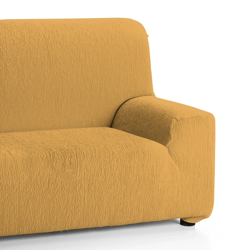 Martina Home Emilia Elastic Sofa Cover, Mustard, 3 Seater