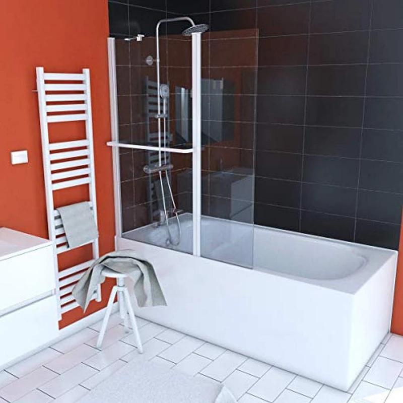 AURLANE FAC278 Bath Screen, White - Image 1
