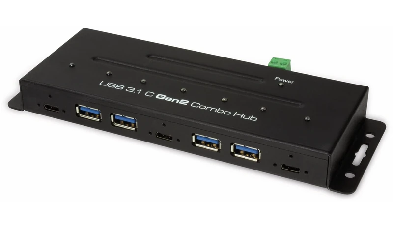 Logilink UA0319 USB-C 3.1 Gen 2, 7-Port Combo Hub, Industrial Design