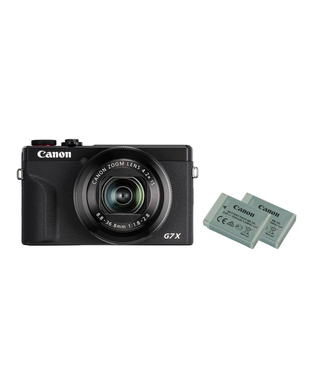 Canon PowerShot G7 X MIII Digital Camera Battery Kit - Vlogging Camera, with 4K movies, tilt-up screen and 3.5mm mic connection, perfect for vloggers, YouTube content creators and bloggers - Black, G7 X Mark III