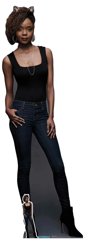 Star Cutouts SC1390 Josie McCoy Lifesize Cutout (Ashleigh Murray) Headband Riverdale with Free Mini Cardboard Standee 164cm Tall, Multicolour