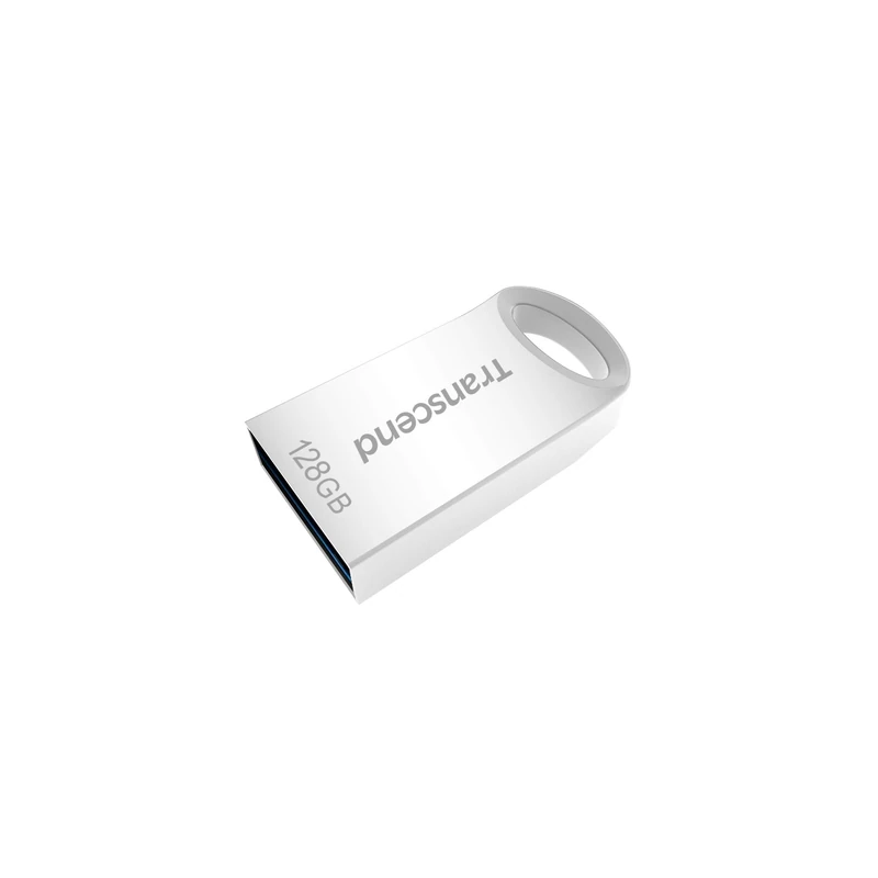 Transcend JetFlash 710 128GB USB 3.1 Gen 1 Flash Drive, Small and Compact USB Stick for the Keychain, Silver-TS128GJF710S