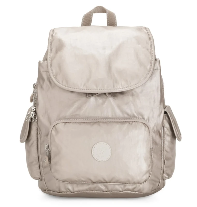 Kipling CITY PACK S Small Backpack, Metallic Glow (Silver)