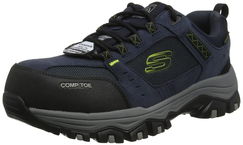 Skechers Men's Greetah Trainers, Blue Navy Suede Leather W Textile Nvbk, 6 UK