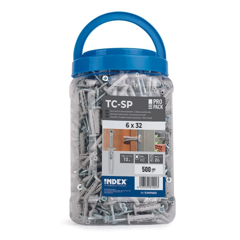 Index 184 TCSPEP06032 Index TCSPEP06032-Taco Clavable Alta Expansion, Plástico Box (6 x 32, 1 uds.)