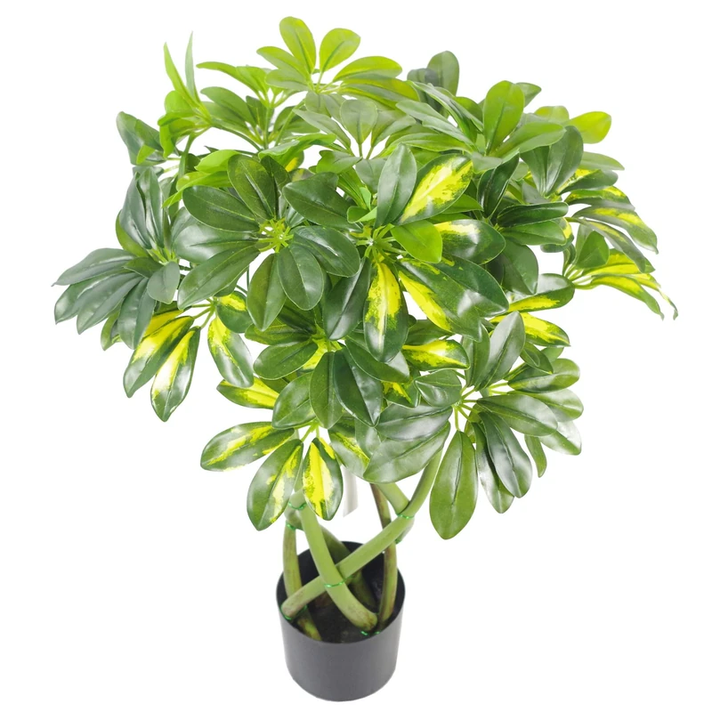 Leaf Design UK Realistic Large Artificial Foliage Plant with Pot, Gold Bonsai