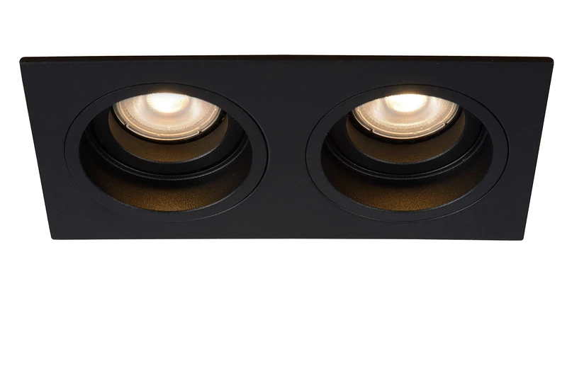 LUCIDE EMBED - Recessed Spotlight - 2xGU10 - Black