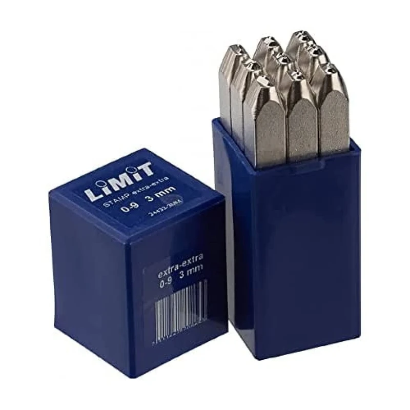 LIMIT 244330601 Limit Number Punches for Stainless Steel and Metal, 7 mm Height of Numbers