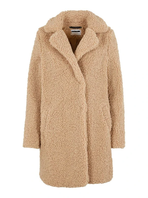 Noisy may Women's Nmgabi L/S Jacket Noos Coat, Beige (White Pepper White Pepper), 8 (Size: XS)