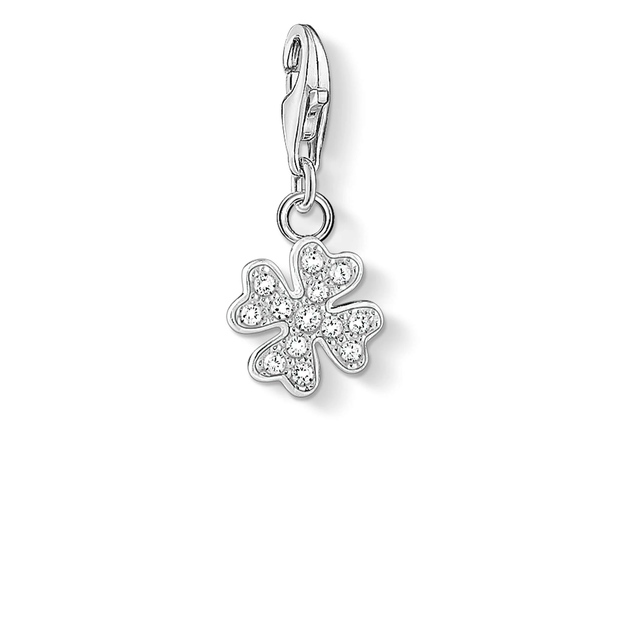 Thomas Sabo Women Charm Pendant Cloverleaf Charm Club 925 Sterling Silver 1797-051-14